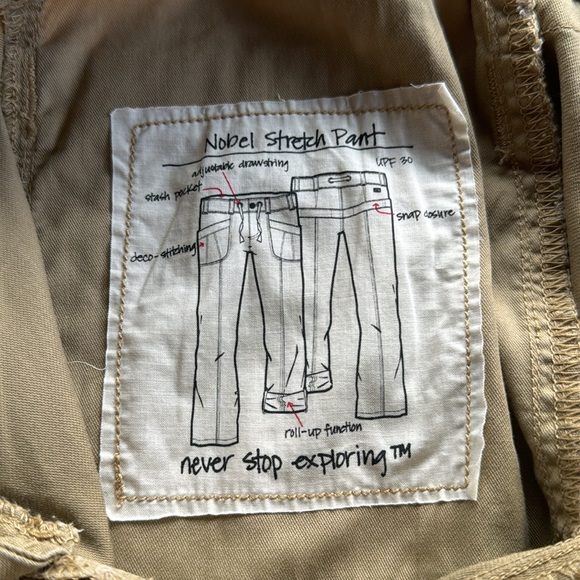 THE NORTH FACE Womens Pants Size 6 Tan Chino Straight Convertible NOBLE STRETCH - Picture 4 of 13